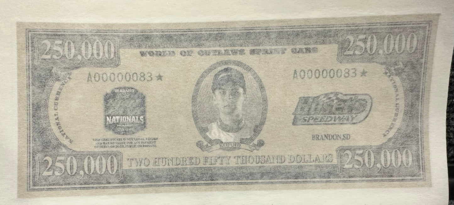 Huset’s Money Decal