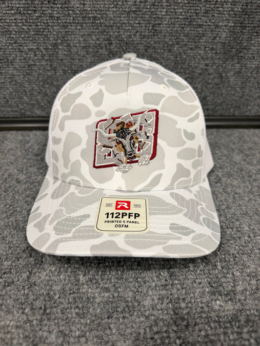 White Camo 83 Bull Hat