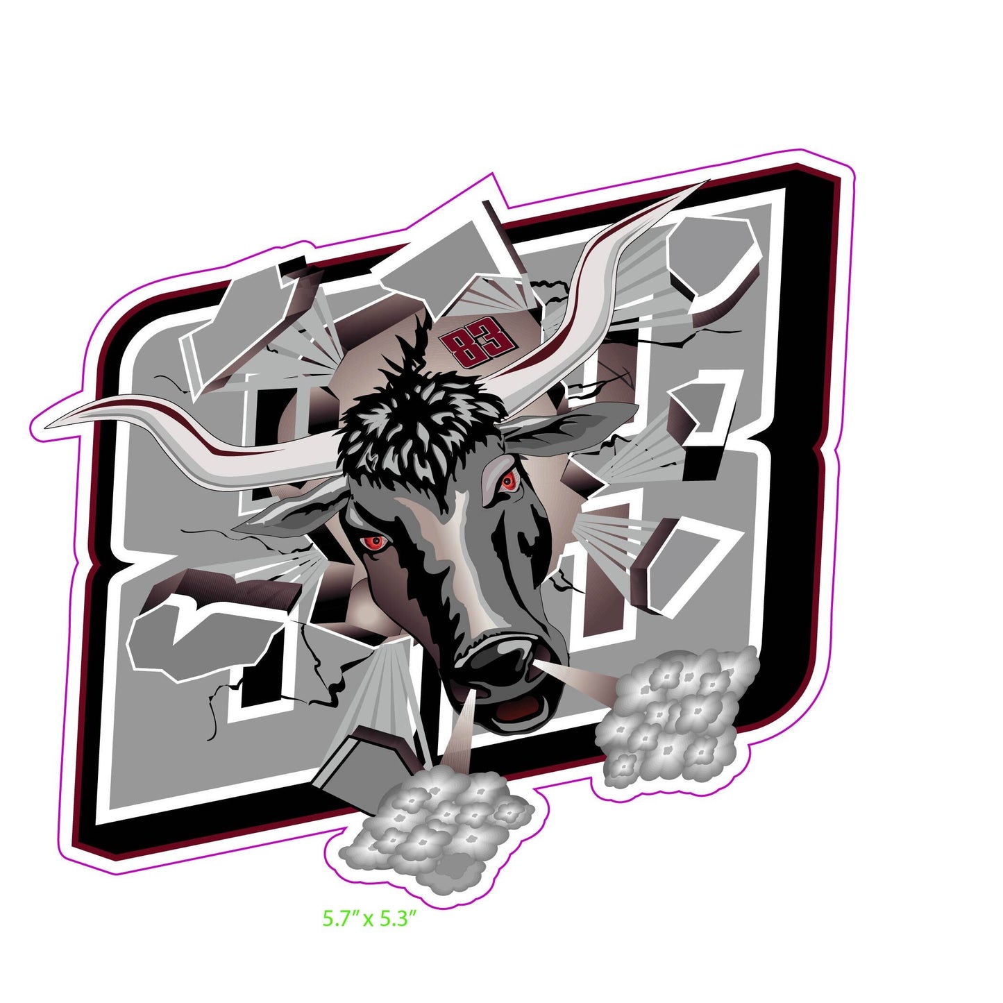 83 Bull Decal